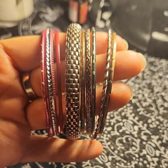 💮Chic Multicolor Slip On Bangle Set - Picture 4 of 6